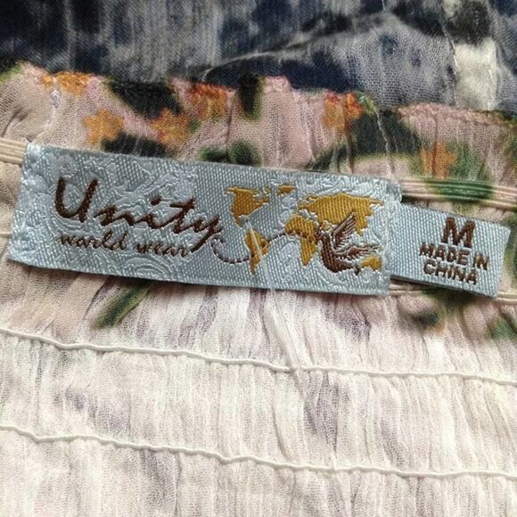 UNITY WEAR Boho Babydoll Sublimation Top Medium - Picture 4 of 4
